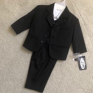 NWT - Lito- little boys three piece grey suit